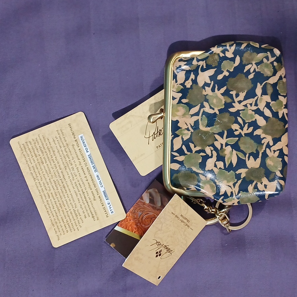 Floral Coin Purse with Keychain Made By Patricia Nash - Picture 2 of 8